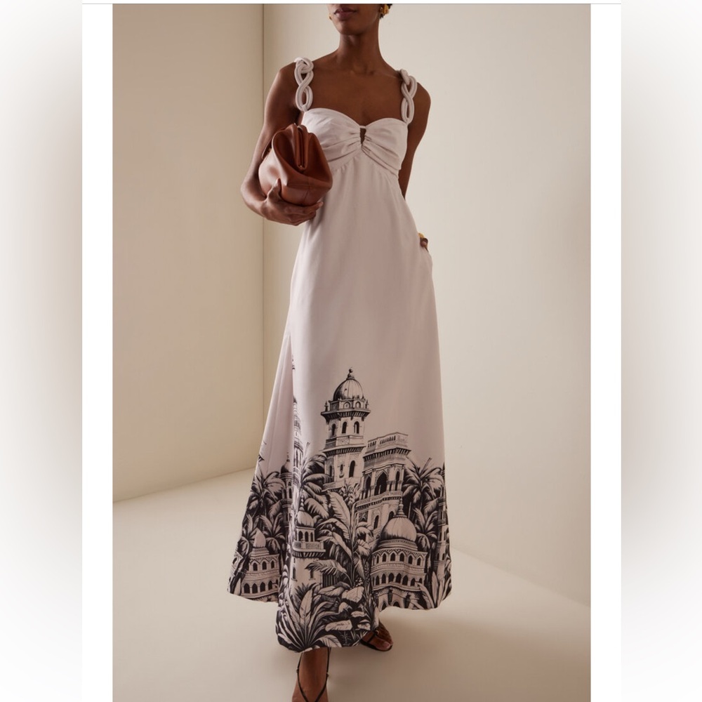 Andres Otalora Pyaar Printed Cotton Poplin Maxi Dress